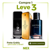QUEIMA DE ESTOQUE - 3 Perfumes Masculinos Importados (100ml cada) - Sauvage Dior l One Million l 212 VIP Black